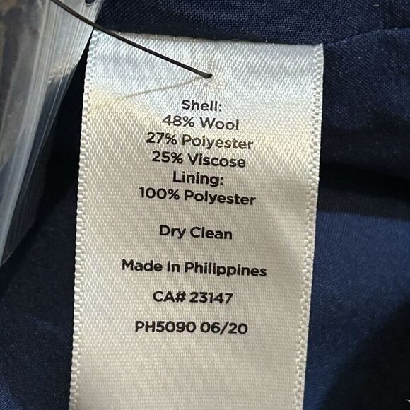 Talbots Women’s 16 Wool Blend Tan Houndstooth Button Up Lined Skirt - Picture 7 of 7